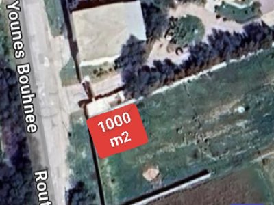 Terrain à vendre 1000 m2 à sidi younes sebalet ben ammar Ariana Possible 2 x 500 m2