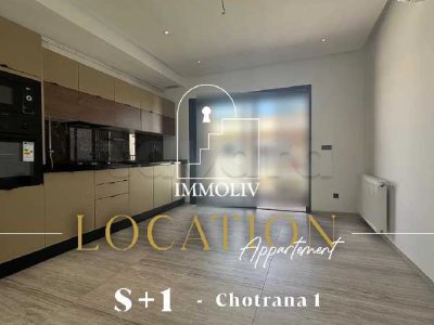 A louer un Appt S+1 neuf à Chotrana 1