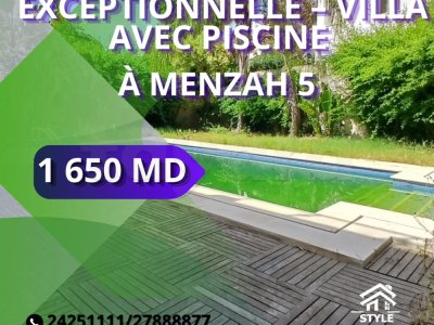 Opportunité exceptionnelle – Villa avec piscine à Menzah 5