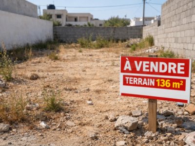 أرض للبيع صالحة للبناء بشطرانة تمسح 136 متر مربع