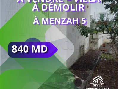 À vendre – Villa à démolir à Menzah 5