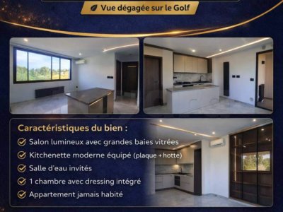 À louer – Appartement S+1 Neuf avec vue sur le Golf