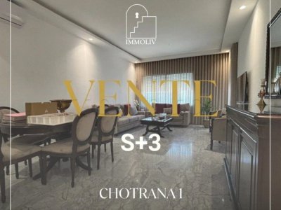 A vendre un appartement S+3 à Chotrana 1