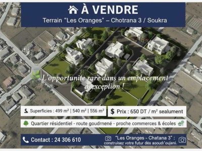 A Vendre Terrain a Soukra