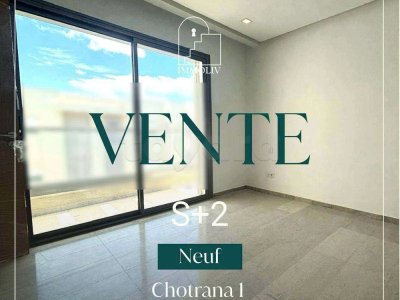 A vendre Appt S+2 neuf à Chotrana 1