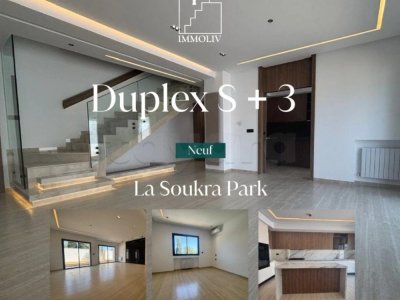 A vendre un duplex S+3 neuf à la Soukra park