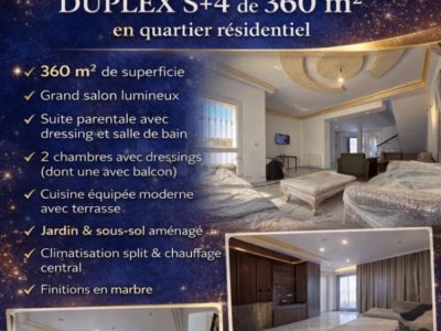 Duplex en S+4 pour la vente  à La Soukra, Chotrana 2