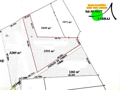 Terrain Terrain agricole à Chatt Meriem (Akouda) - Lot 3393m pas loin lotissement bouker chatt mariem -