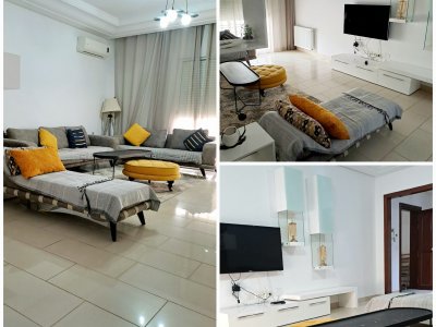 Location Appart. 5 pièces+ à El Aouina (La Marsa) - Particulier l s4 meublé neuf cité wahat à l'année -