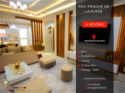 Vente Maisons à Mahdia (Mahdia) - Un rdc proche de la plage baghdedi mahdia