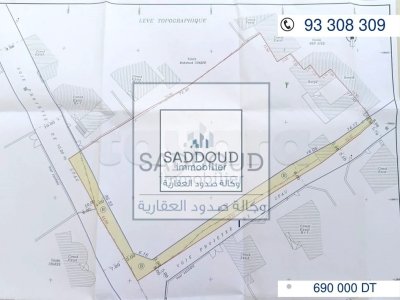 Terrain à vendre 3393m² entre zanket barnous et zanket dammak