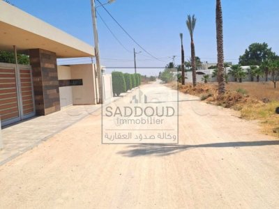 للبيع قطعتين ارض في منطقة فيلات مساحة القطعة 1000م ² بطريق منزل شاكر كم9 على اليسار
