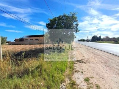 À vendre terrain 2582m²( rectangulaire) titre foncier à Route Gabes km 11 directement sur la route principale à gauche