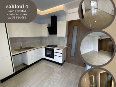 Un luxueux appartement s+2 jamais habité avec parking sous sol