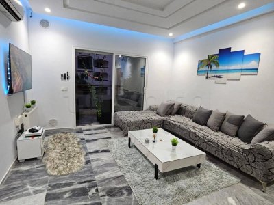 Location par semaine S+2 luxe coté mer zone touristique Khzema Jawhara FM avec parking