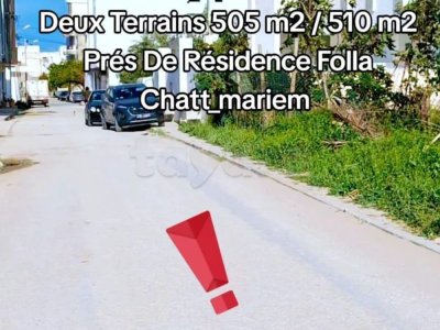 DEUX TERRAINS DE 505 m2 ET 510 m2 A CHATT-MARIEM