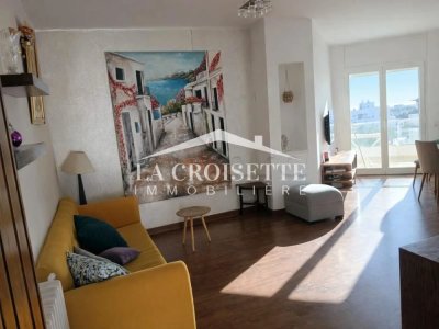 Etage de villa meublé en s3 avec jardin à louer à La Marsa MEL0454