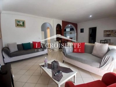 Duplex s3 meublé vue sur mer à louer à Gammarth MDL0368