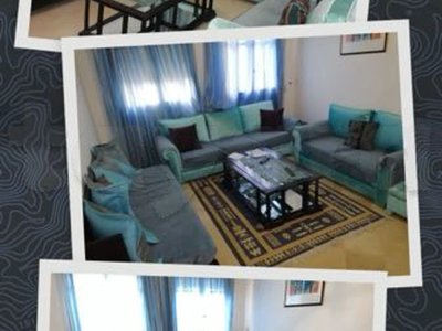 location appartement richement meublé par jour à Tunis route la Marsa Aouina une chambre salon